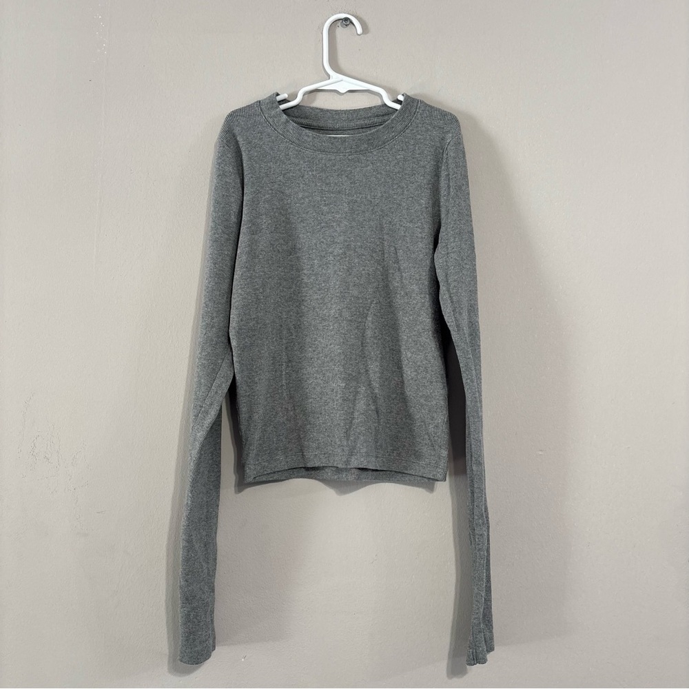 Hollister Charcoal Long Sleeve Tee
